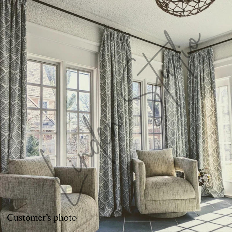 Custom Pleated Curtains Made from Your Own Fabric