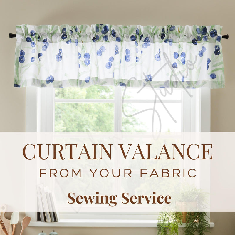 Custom Curtain Valance Sewing Service – Made from Your Fabric