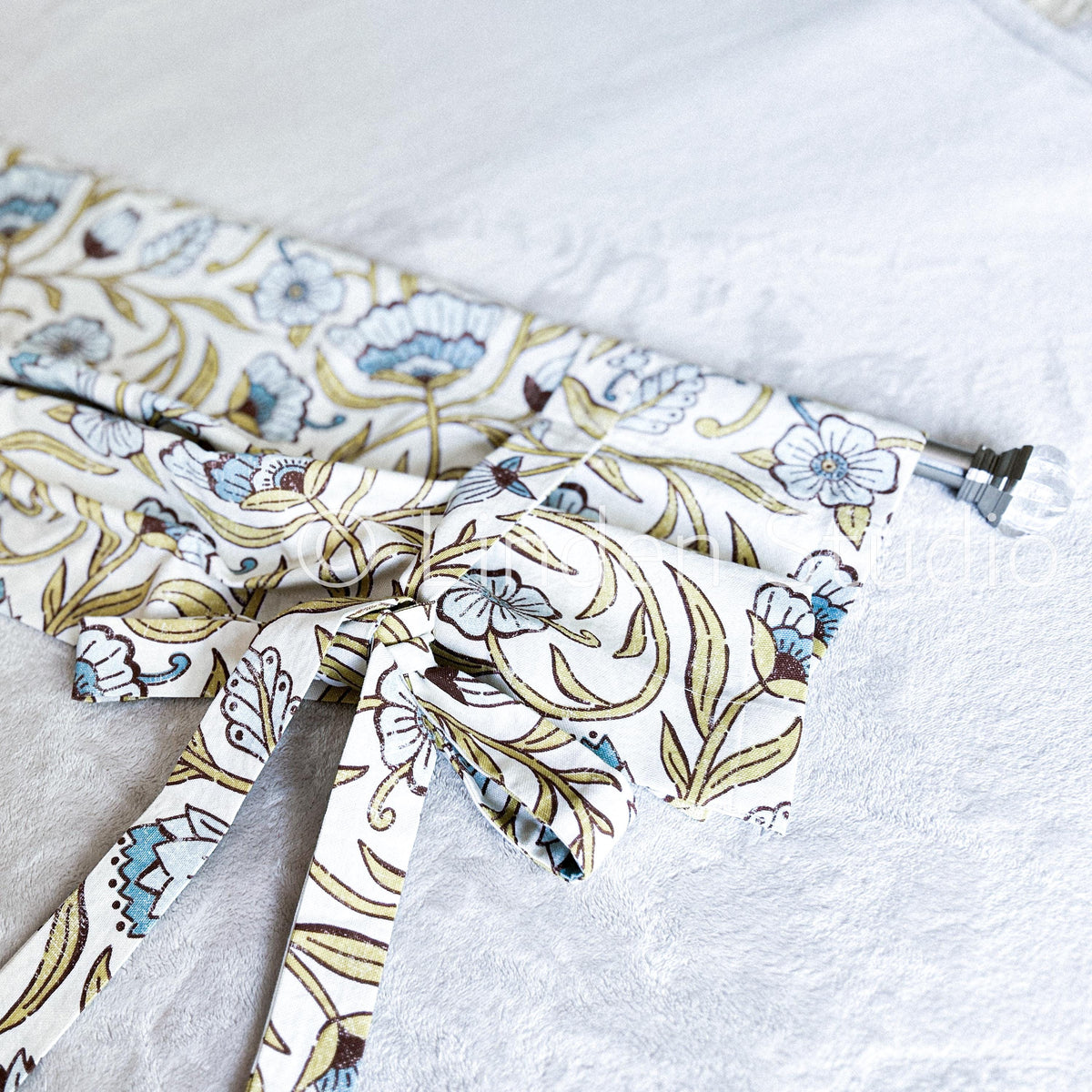 Custom Handmade Tie-Up Linen Curtain Valance – Sewn from Your Fabric