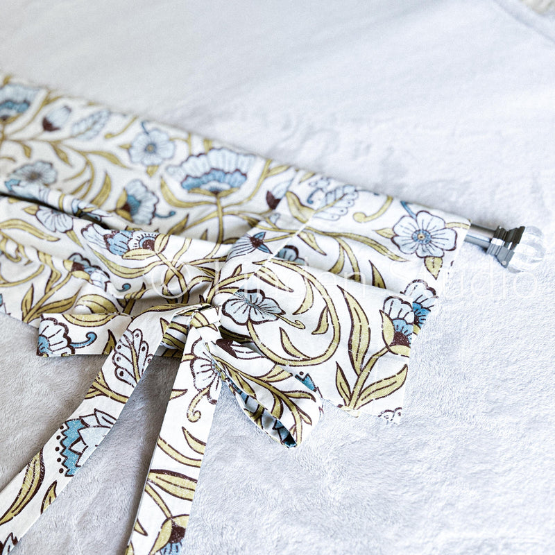 Custom Handmade Tie-Up Linen Curtain Valance – Sewn from Your Fabric