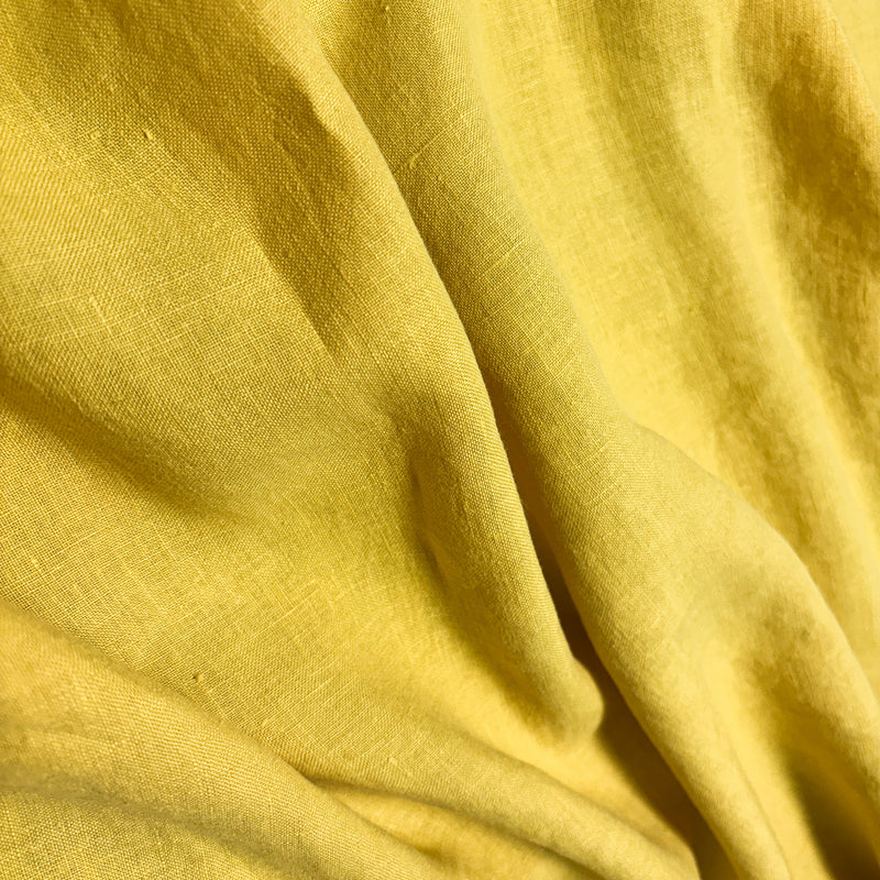 yellow linen fabric
