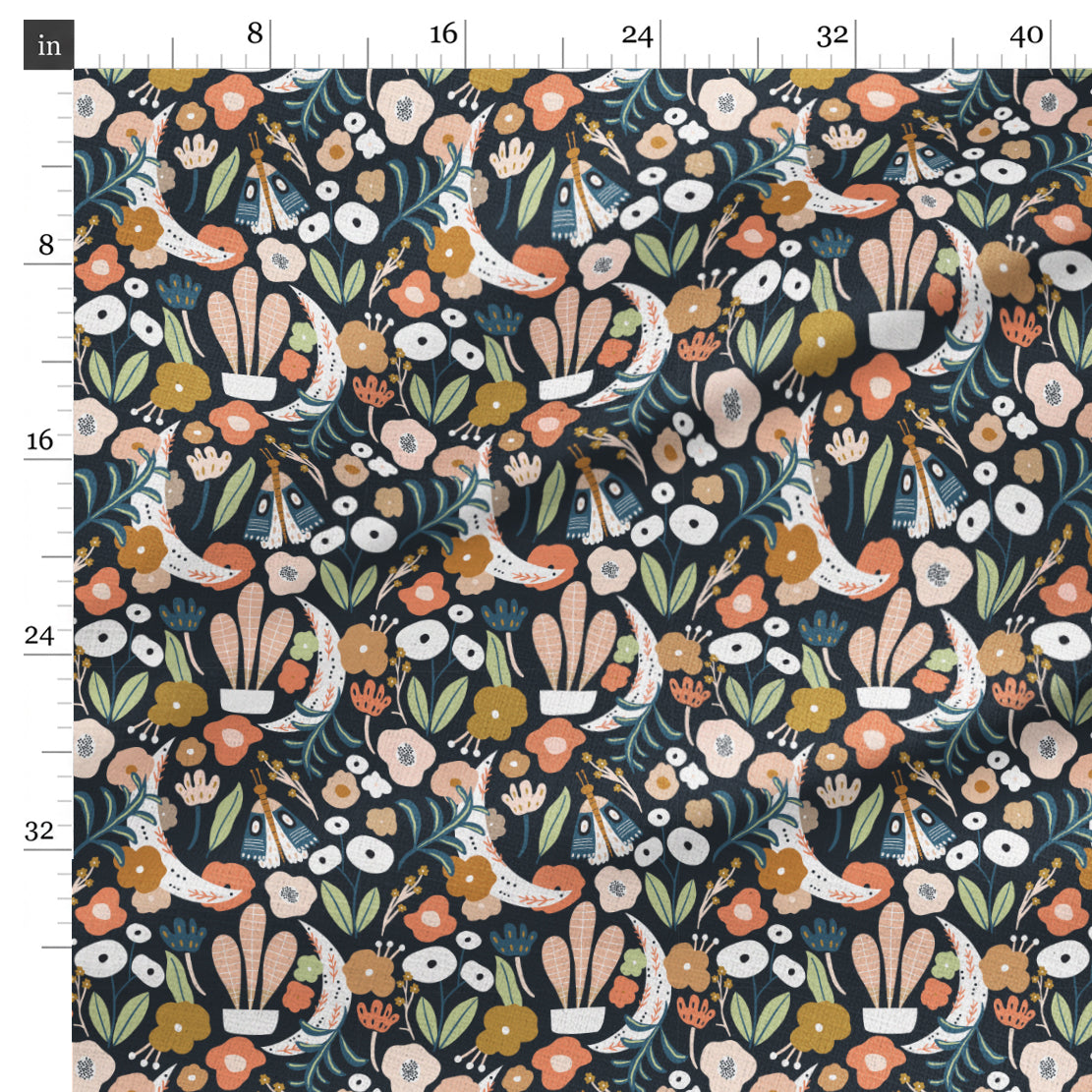 Designer Fabric - 'Midnight Petals'