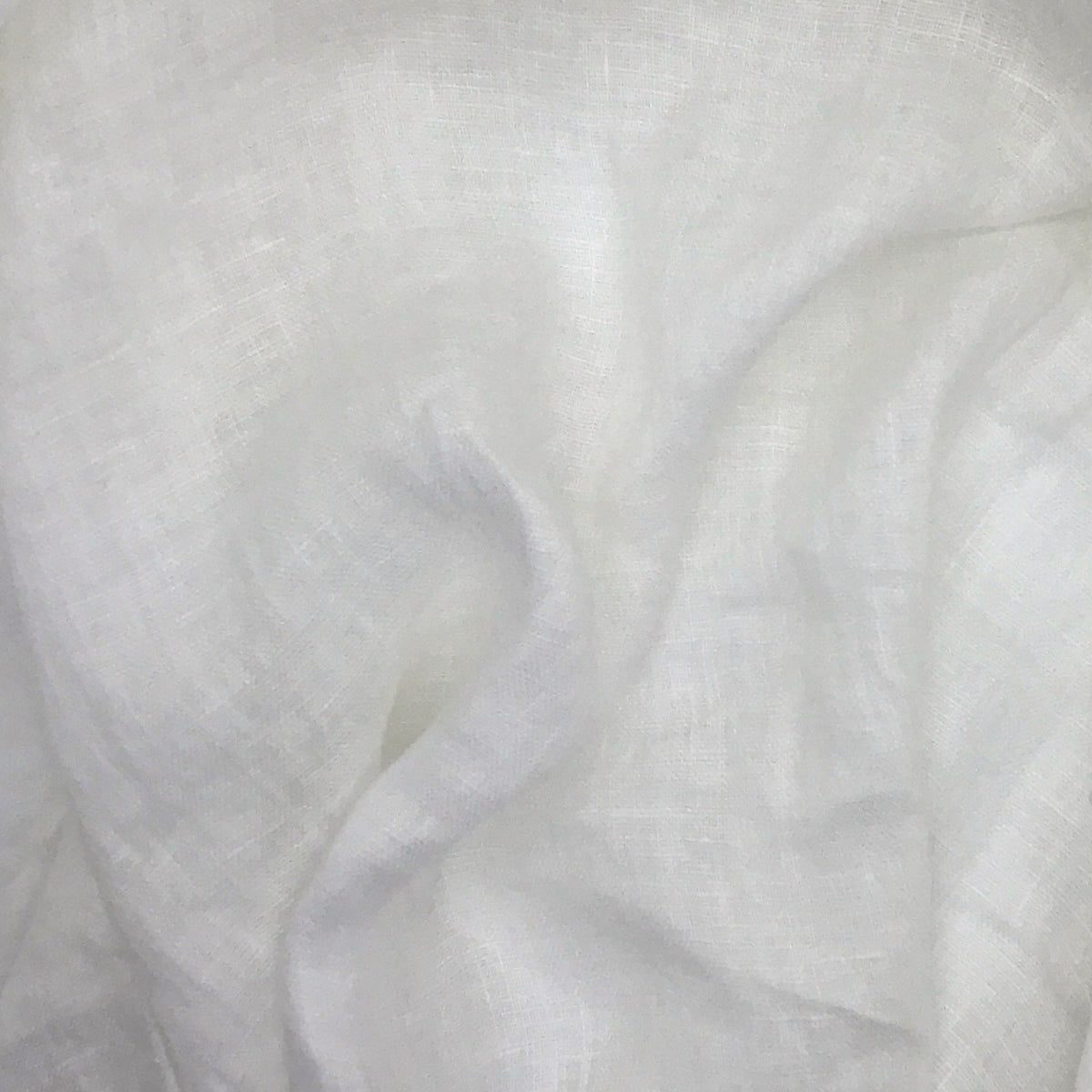 Sheer Linen Fabric by the Yard - White